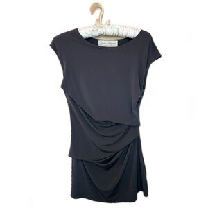 Graham & Spencer Women's Black Draped Tunic Top